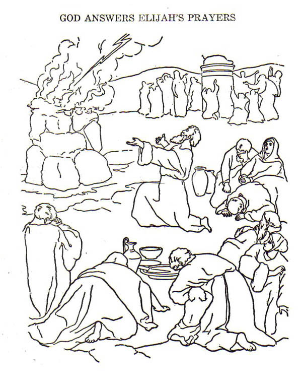 600x776 Elijah Coloring Pages Elijah And The Prophets Of Baal Coloring