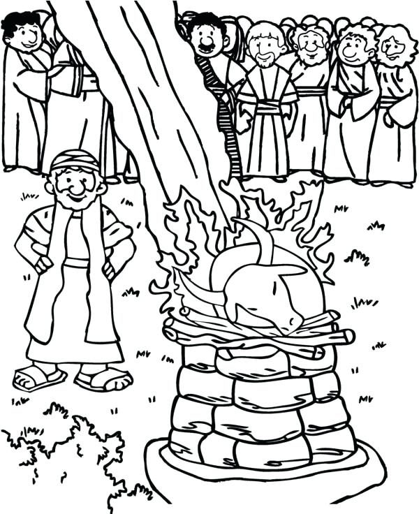 600x736 Elijah Coloring Pages And The Prophets Of Coloring Pages Elijah