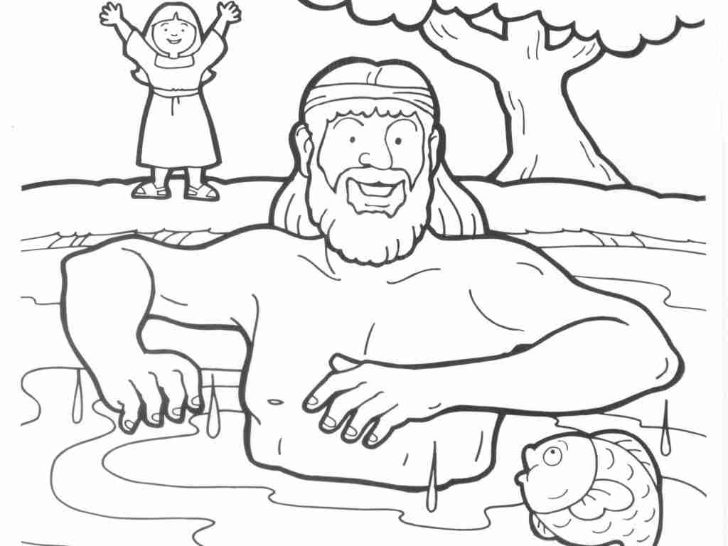 1024x768 Naaman Coloring Page Paginone Biz And Olegratiy Brilliant Elisha