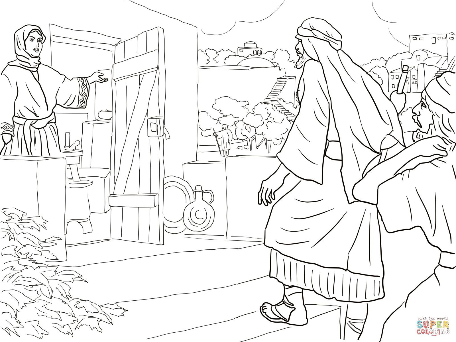 1600x1200 Prophet Elisha Coloring Pages Free Also And Naaman Page
