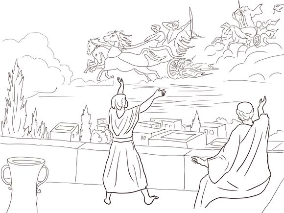 580x435 A Room For Elisha Coloring Pages Elisha And The Invisible Angel
