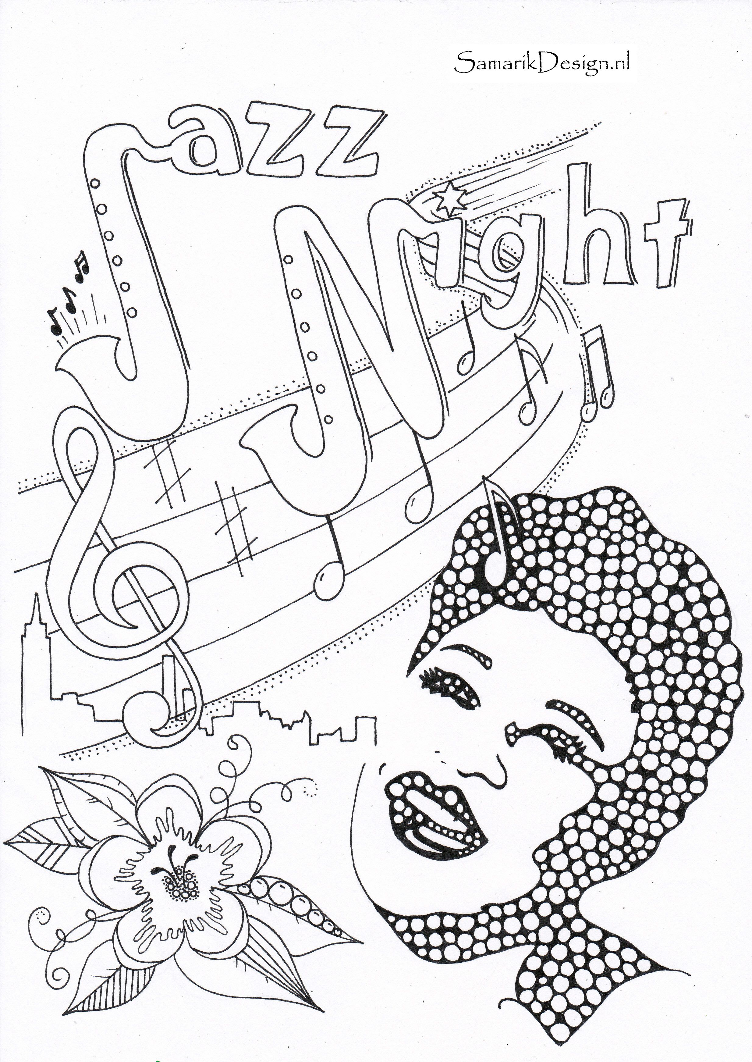 2468x3484 Ella Fitzgerald Famous People Music Coloring Pages For Adults