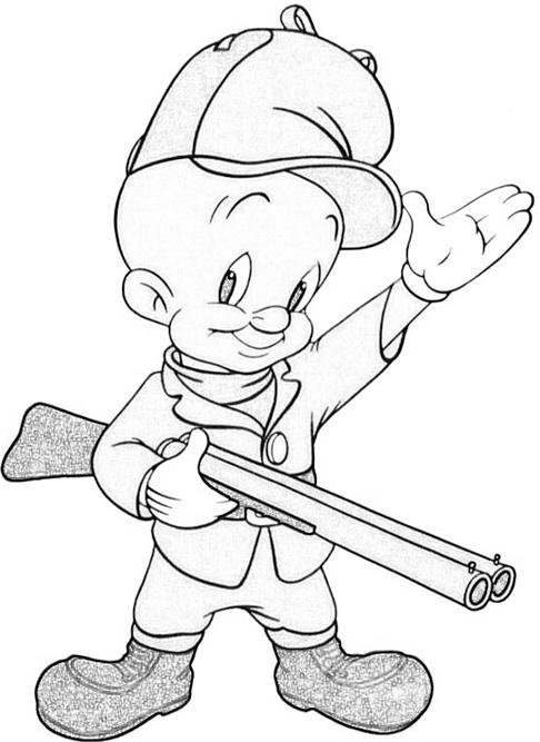 486x667 Elmer Fudd Printable Taz Wanted Elmer Fudd Character Coloring