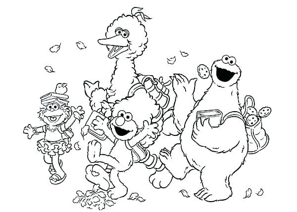 Elmo And Cookie Monster Coloring Pages