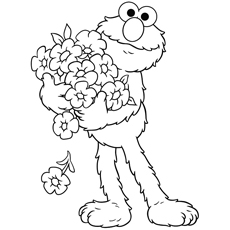 Elmo Birthday Coloring Pages