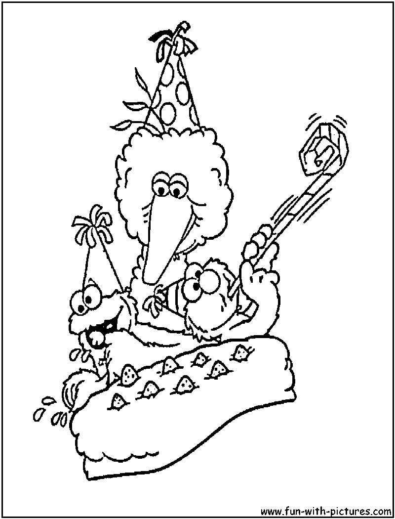 800x1050 Elmo Birthday Coloring Page