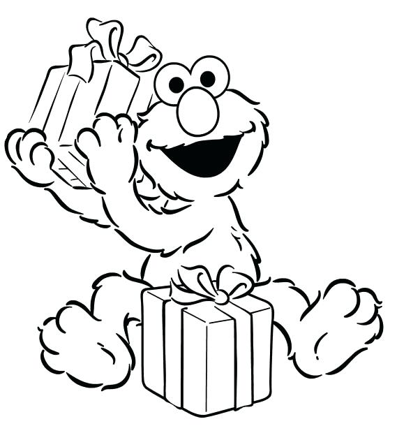 569x630 Coloring Pages Elmo Get Gifts Coloring Page Elmo Christmas