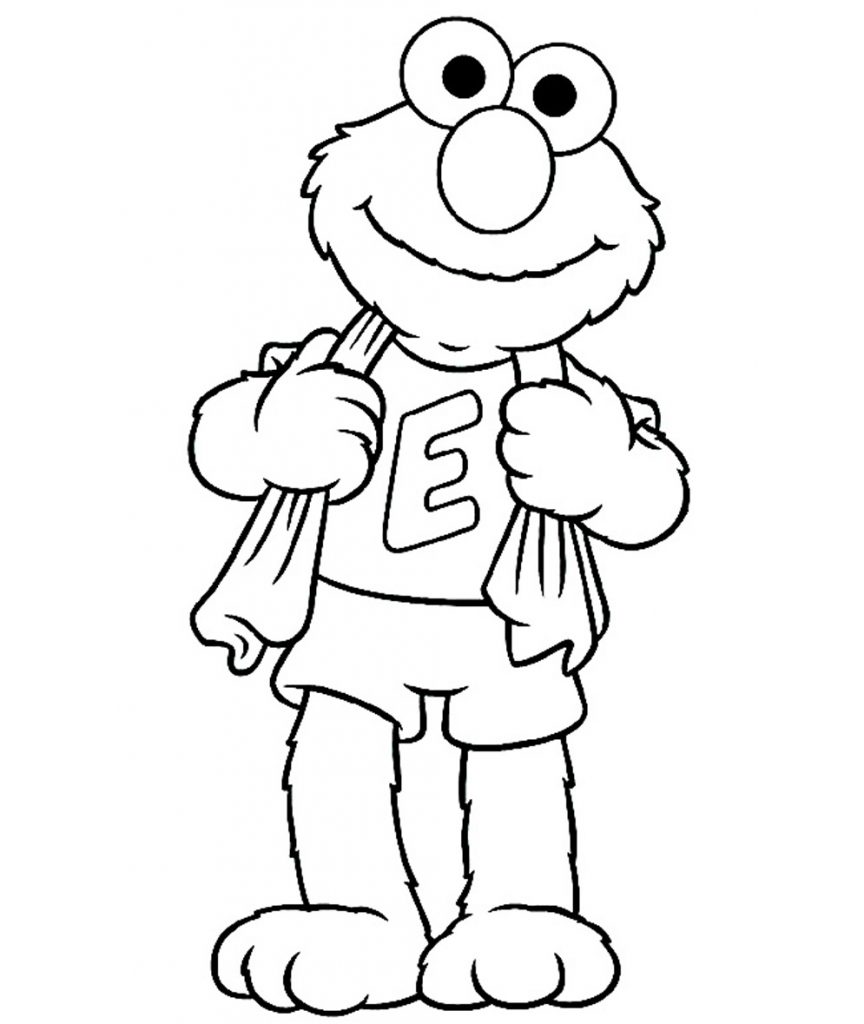 864x1024 Elmo Head Coloring Pages For Kids Sesame Street Free Cartoons