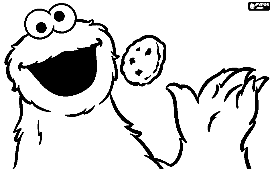 950x590 Cookie Monster Coloring Page