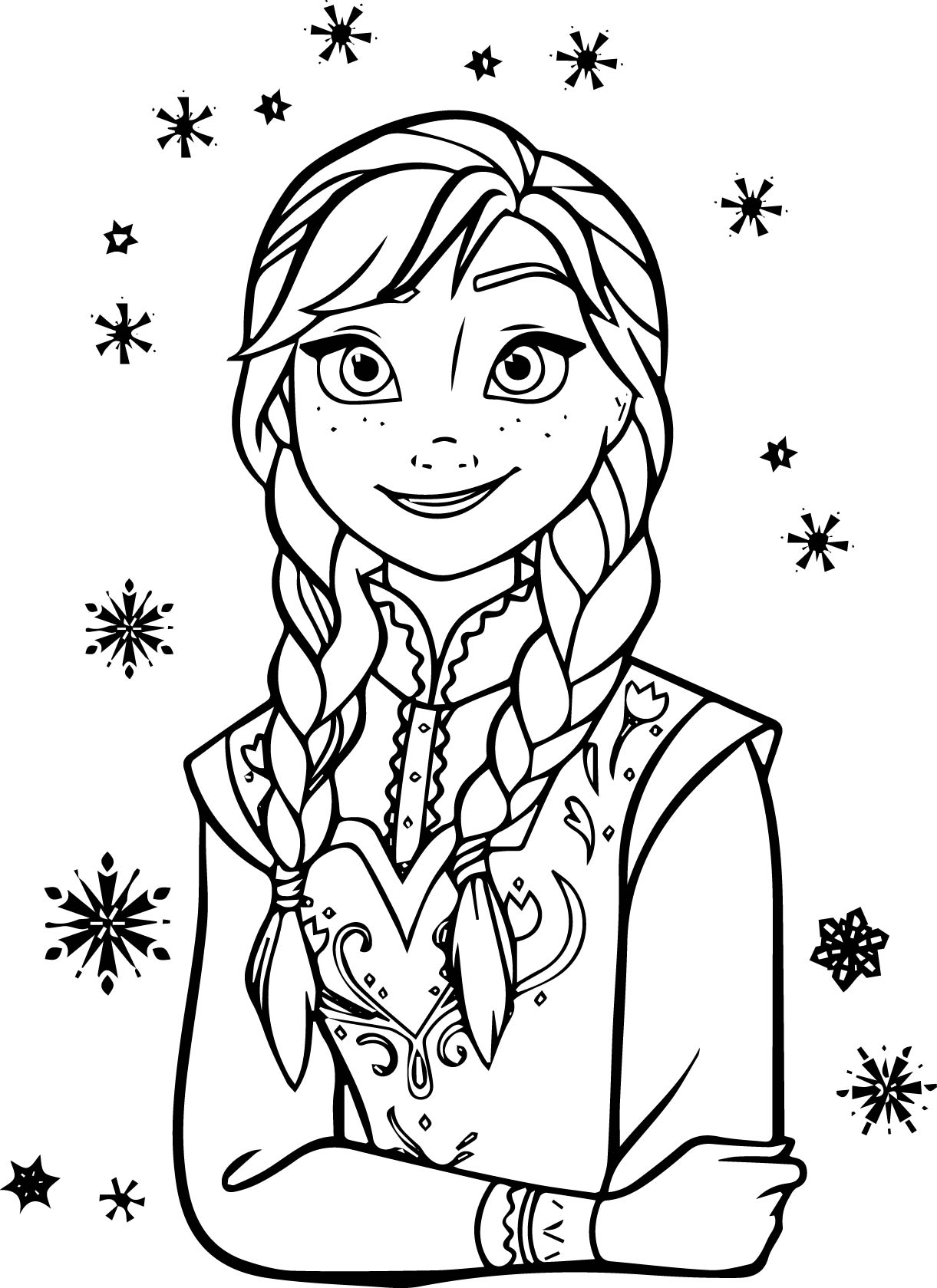 1221x1679 Anna Listen Coloring Page Frozen Pages