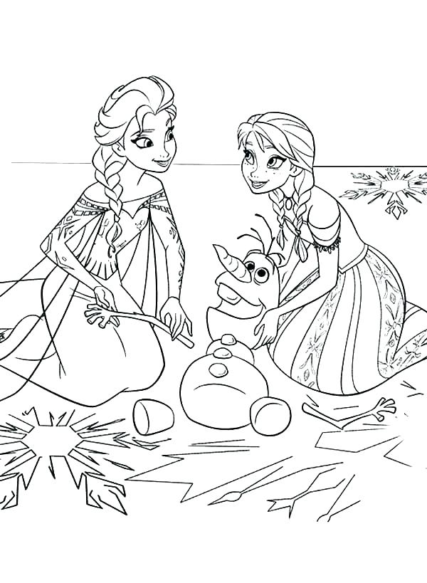 Elsa And Anna Coloring Pages To Print