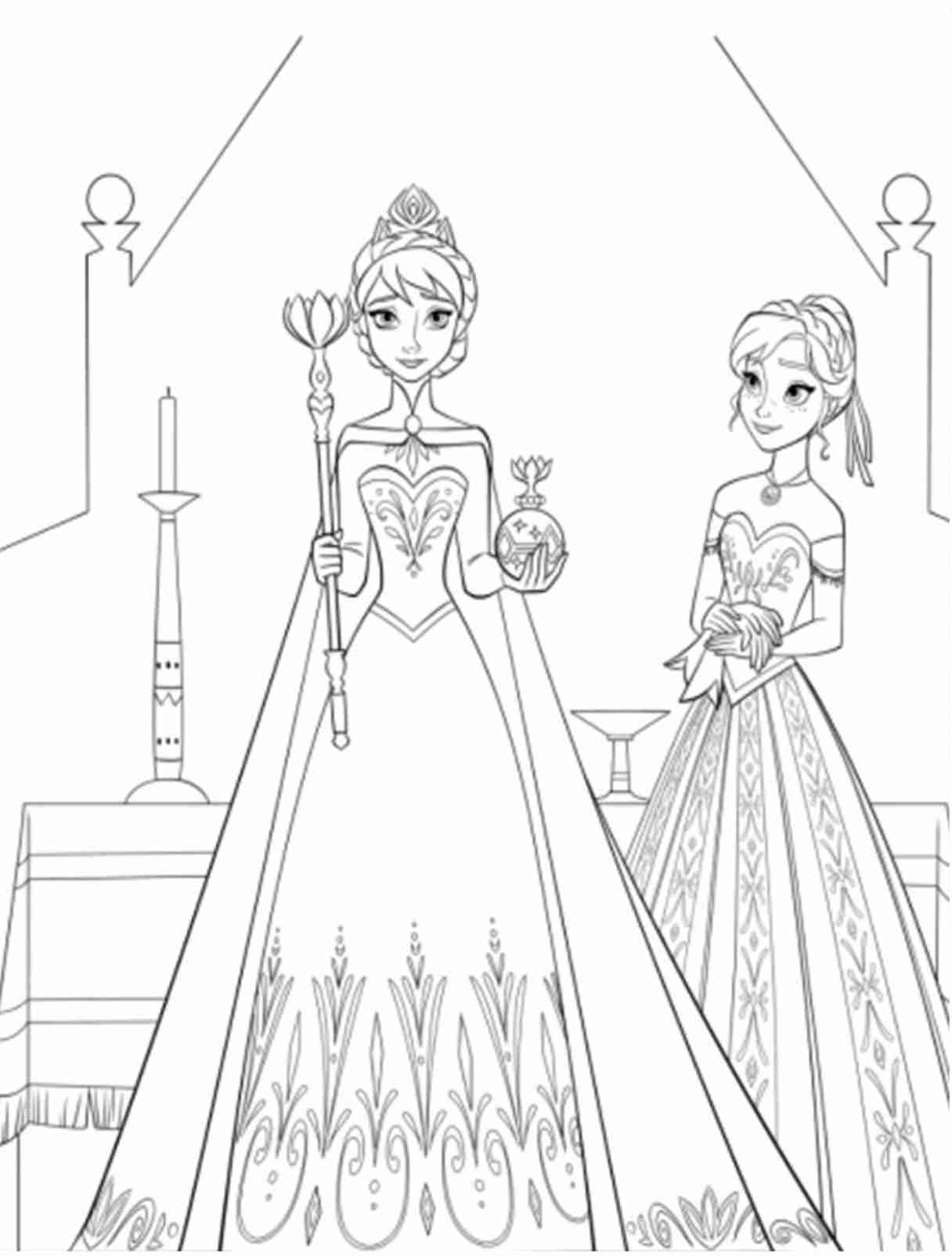 1216x1604 Disney Frozen Anna Coloring Page S Pages Stuning Princess Elsa
