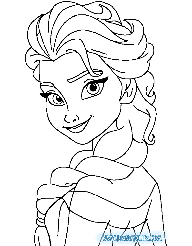 787x1006 Elsa And Anna Coloring Page