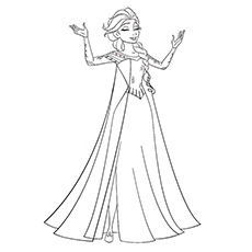 Elsa Castle Coloring Page