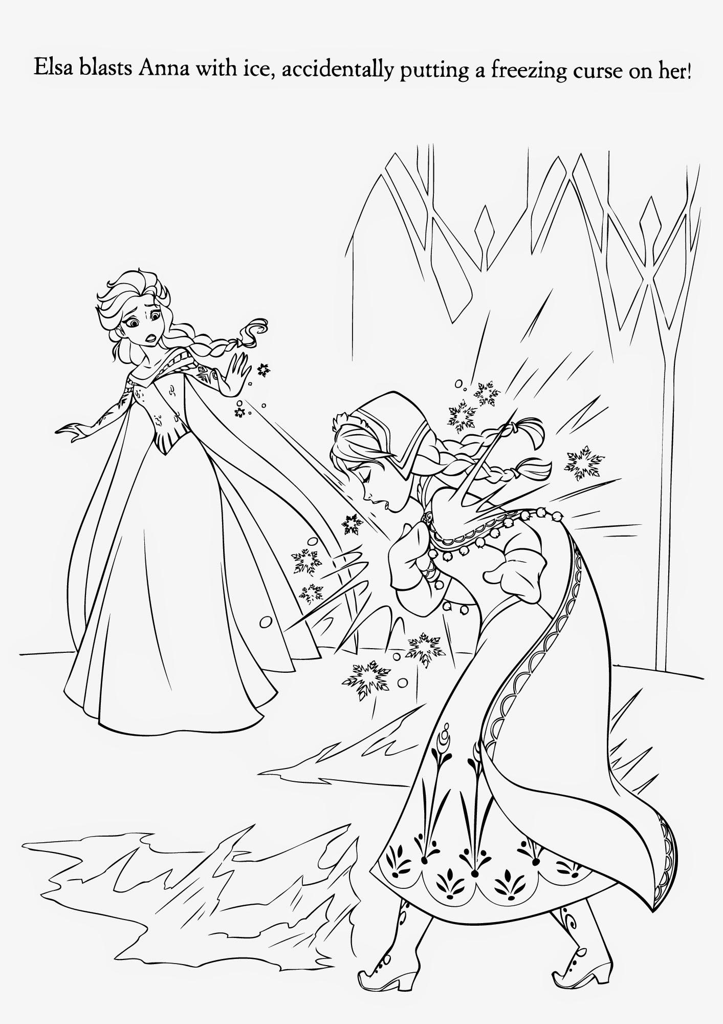 1413x2000 Elsa And Her Castle Coloring Pages Frozen Ice Incredible