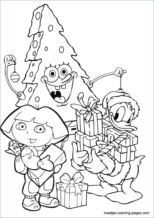595x842 Decorating Christmas Tree Coloring Pages