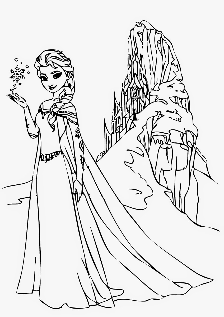 848x1200 Marvelous Elsa Coloring Pages Free Printable For Kids Best