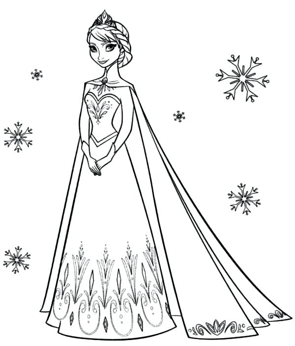 600x703 Frozen Fever Coloring Pages Elsa