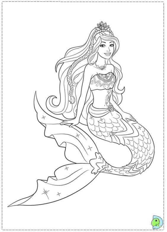 564x783 Lisa Frank Mermaid Coloring Pages Download And Print These Barbie