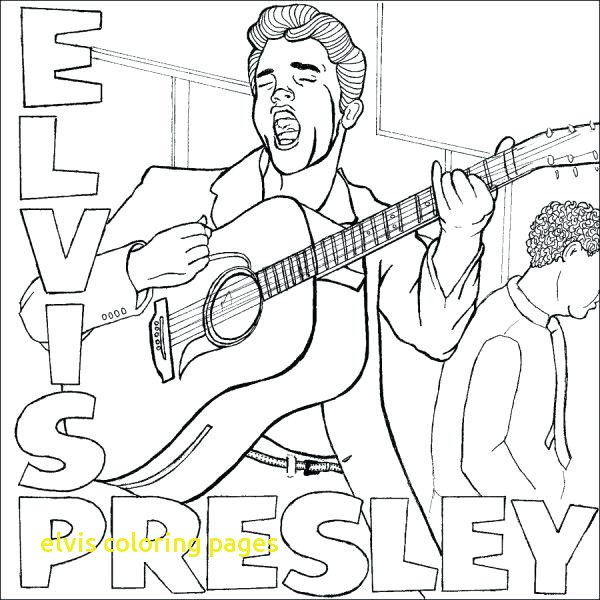 600x600 Printable Elvis Presley Coloring Pages