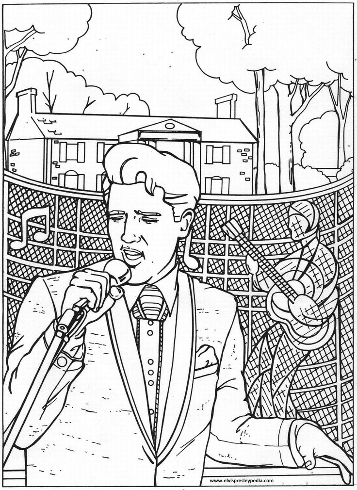 Elvis Presley Coloring Pages