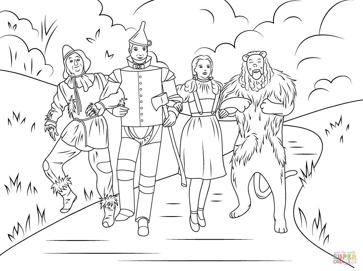 1199x894 Top 76 Wizard Of Oz Coloring Pages