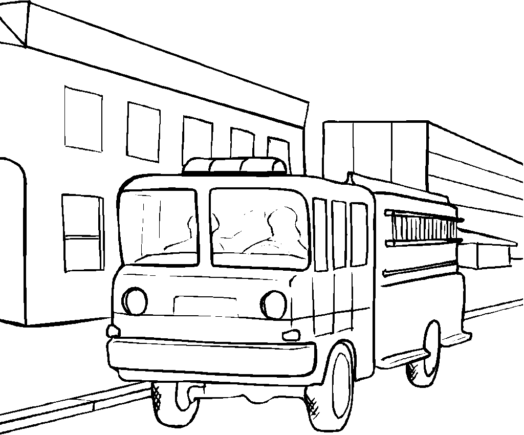 1024x850 Emergency Transportations Fire Truck Coloring Pages
