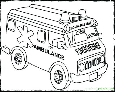 400x322 Ambulance Pictures To Colour Emergency Vehicle Coloring Page