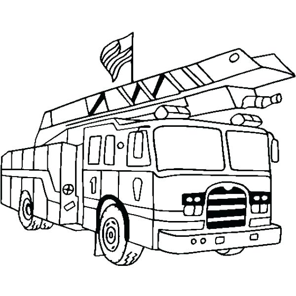 600x600 Fire Truck Pictures To Color Plus Throughout Us Red Is