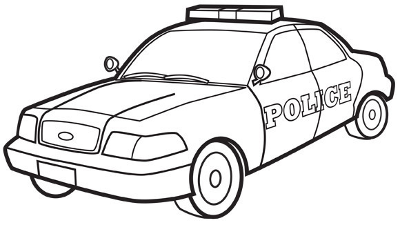 580x326 Police Car Coloring Pages