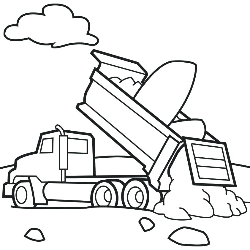 842x842 Vehicle Coloring Pages Car Transporter For Construction Working