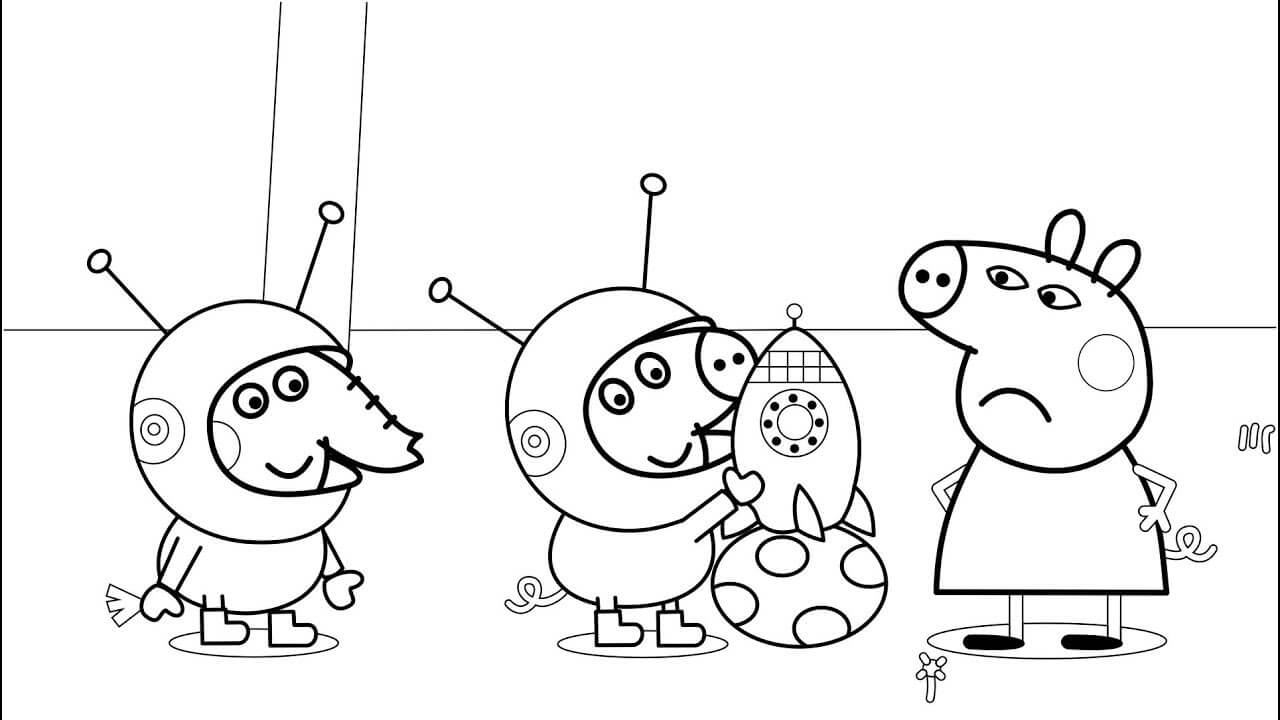 1280x720 30 Printable Peppa Pig Coloring Pages You Won'T Find Anywhere