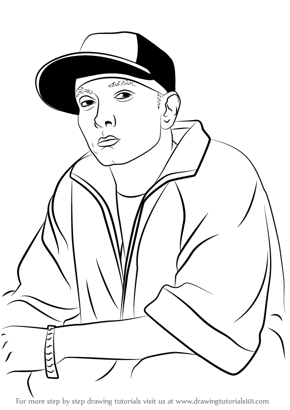 596x843 Eminem Cartoon Drawing
