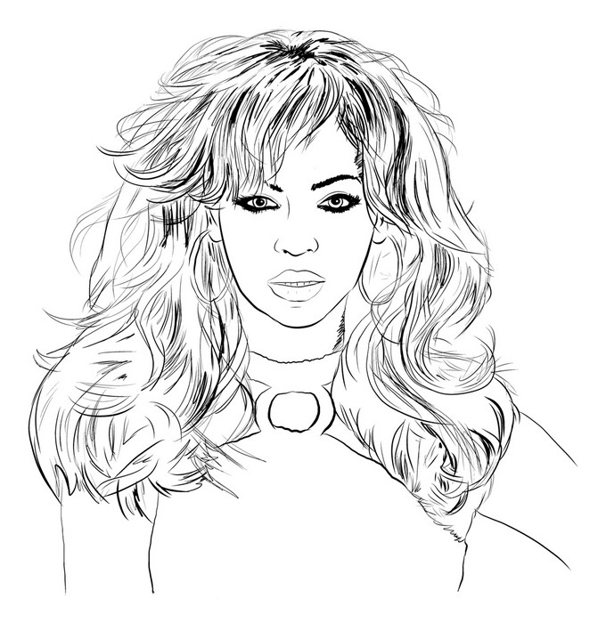 680x700 Coloring Pages Famous People Drawing