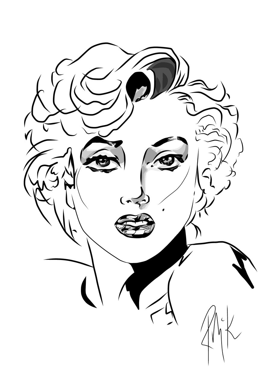 900x1273 Marilyn Monroe Coloring Pages