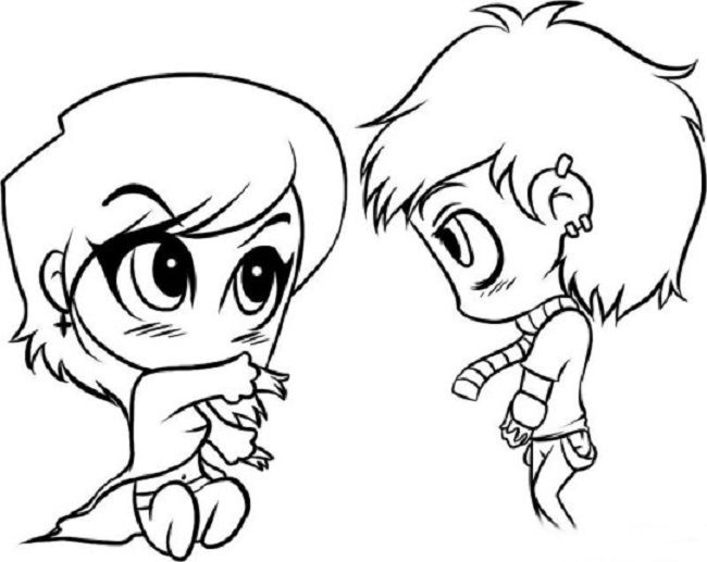 650x517 Majestic Looking Emo Coloring Pages To Print Girl Anime Boy Love