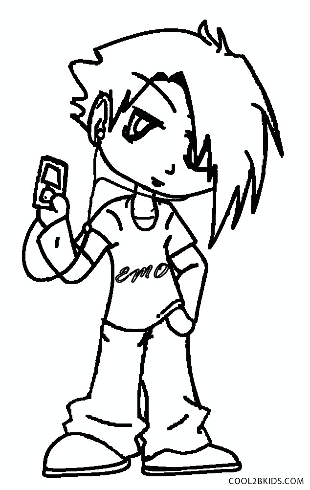 634x1002 Printable Emo Coloring Pages For Kids Cool2bkids