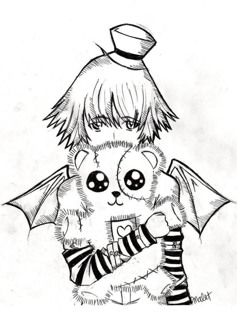 Emo Kid Coloring Pages