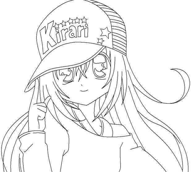 618x554 Emo Girl Coloring Pages Girl Coloring Pages Wearing Hat Marvellous