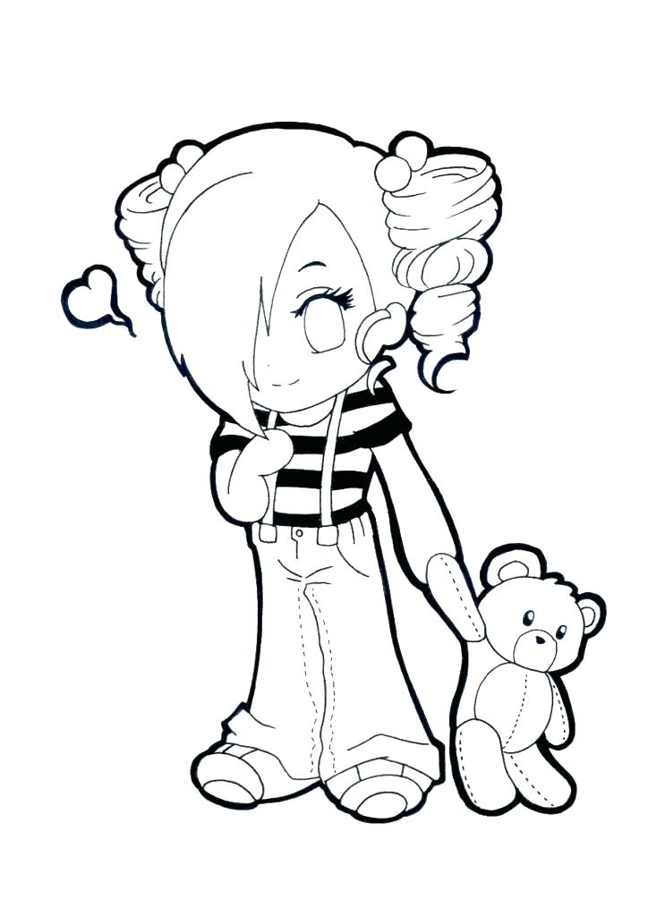 724x1024 Charming Anime Angel Coloring Pages Emo Girl Coloring Pages Pin