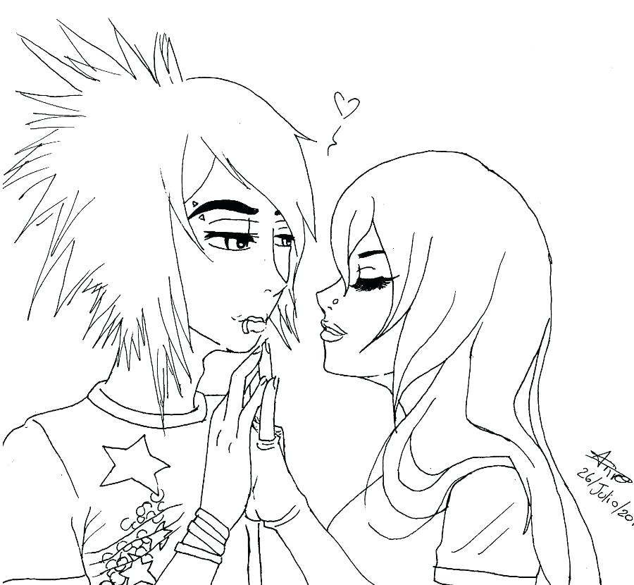 900x830 Emo Coloring Pages Coloring Pages To Print Printable Me Emo Love