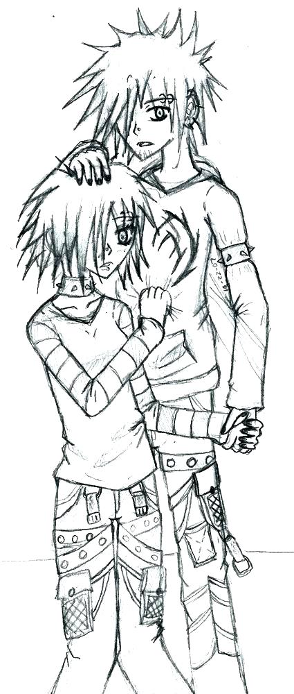 425x1000 Emo Girl Coloring Pages Medium Size Of Emo Anime Girls Coloring