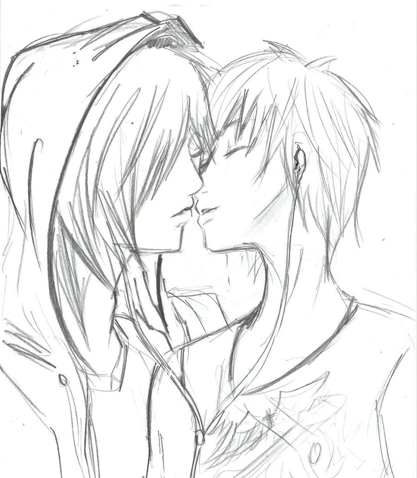 835x957 Cute Emo Couple By Kirakyuuketsuki On , Anime Love