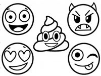 200x150 Emoji Coloring Pages How To Draw And Color Emoji Faces