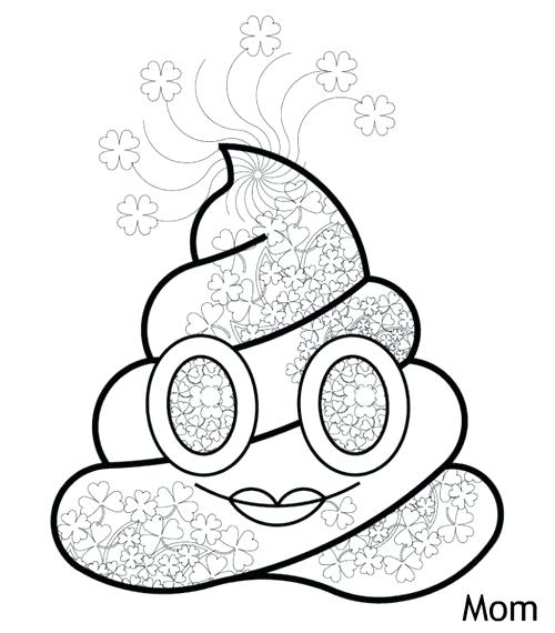 500x570 Good Emoji Coloring Pages To Print For Printable Poop Emoji