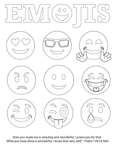 367x480 Free Emojis Coloring Page Children's Pastor Only