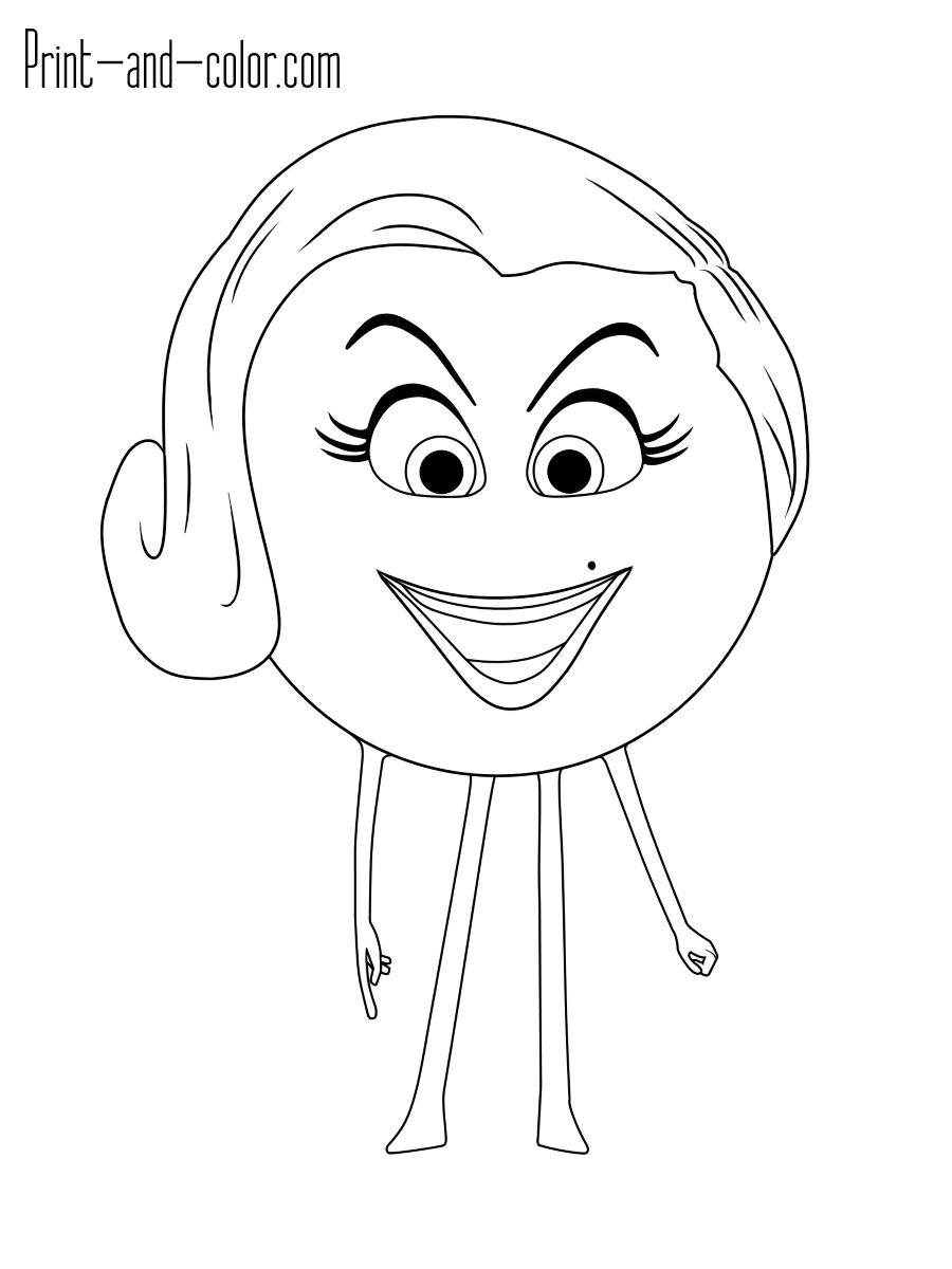 900x1200 Emoji Coloring Pages Print