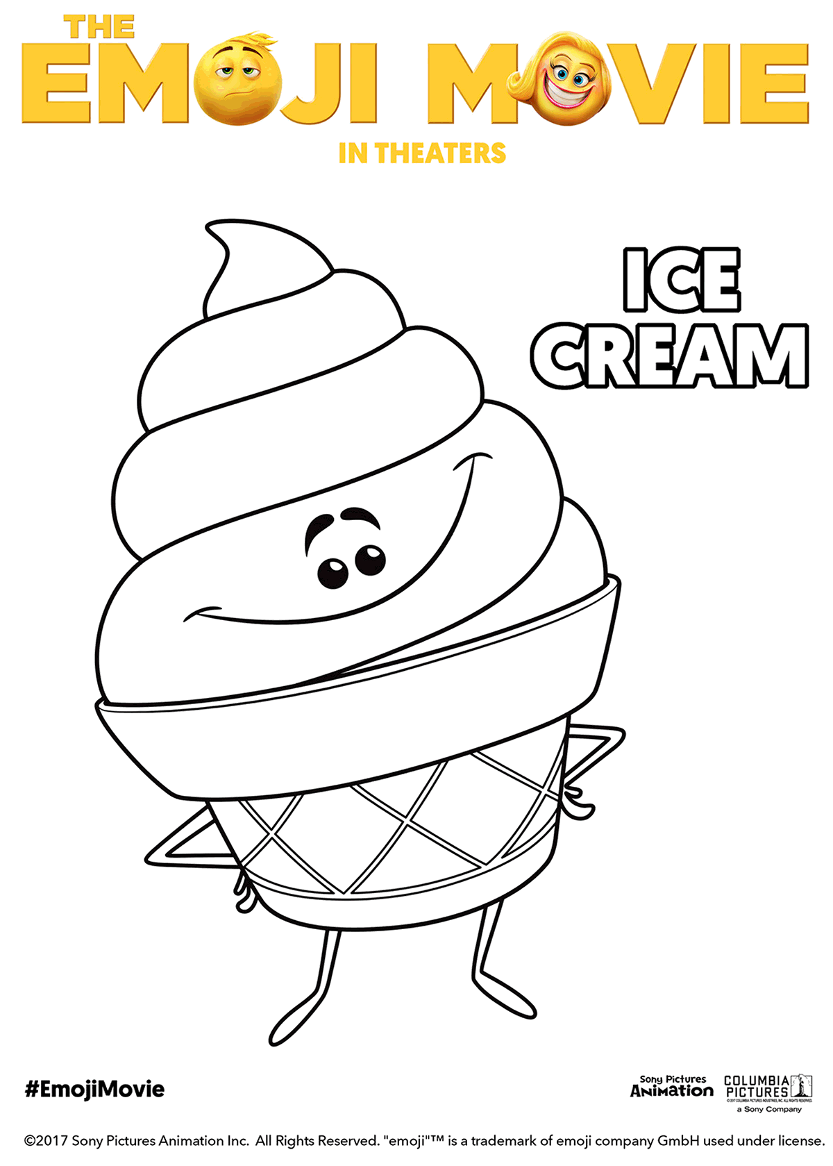 1200x1679 The Emoji Movie Ice Cream Coloring Pages Free Movie Coloring