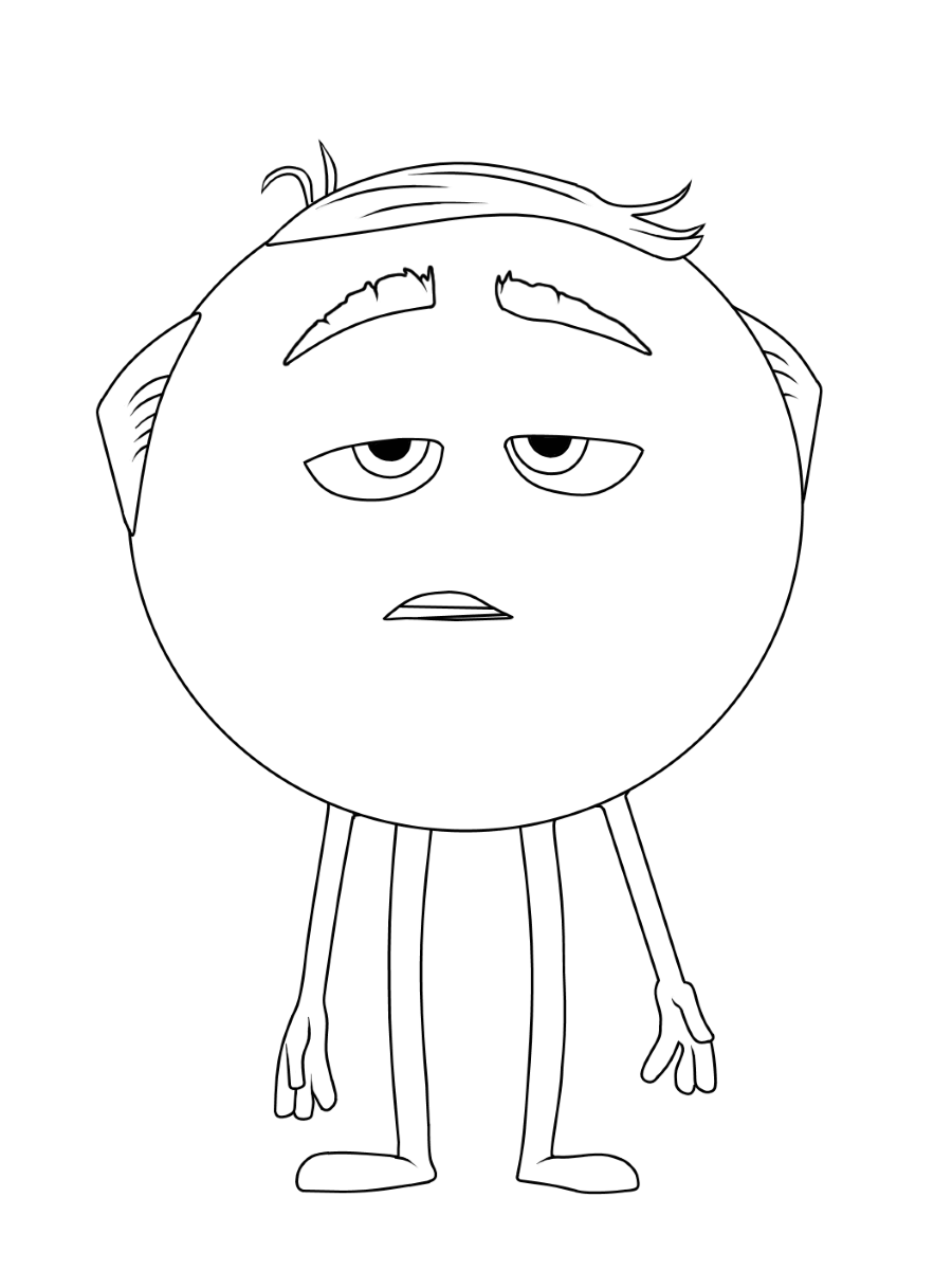 900x1200 Emoji Movie Coloring Pages Gene's Dad Mel Meh