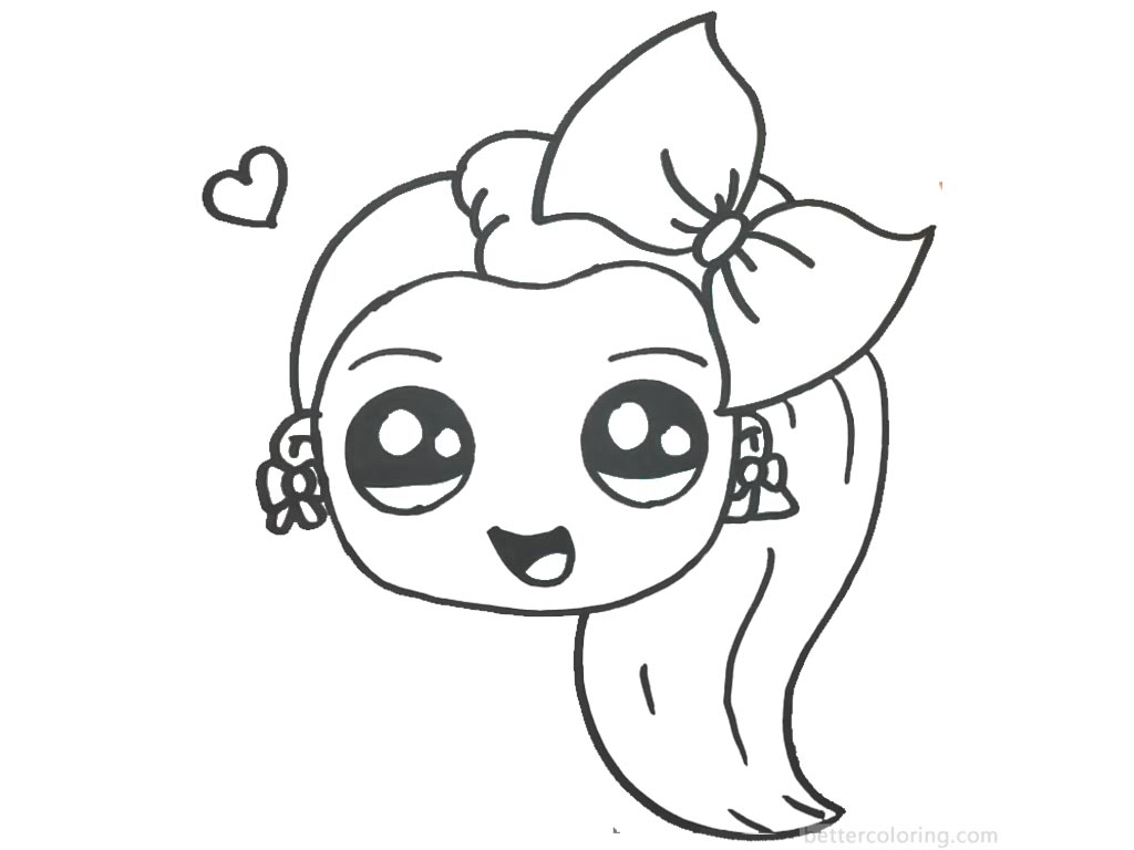 1024x768 Jojo Siwa Coloring Pages Emoji Cute By Happy Drawings